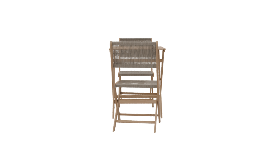 Bistro Wooden Table Set 3D - Professional 3D Model Render 8