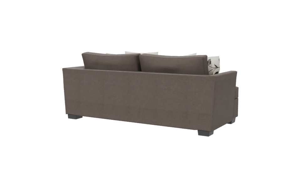 Stylish Sofa with Decorative Cushions - Professional 3D Model Render 6