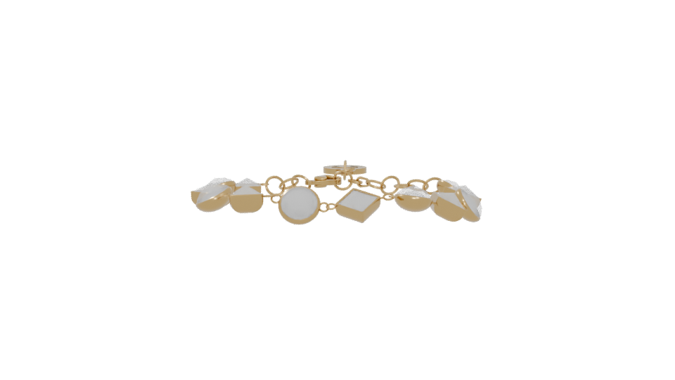 Elegant Gold Bracelet 3D Model - Professional 3D Model Render 5