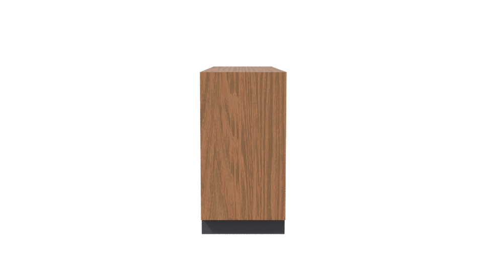 Contemporary Glass-Front Wooden Cabinet 3D Model - Professional 3D Model Render 2