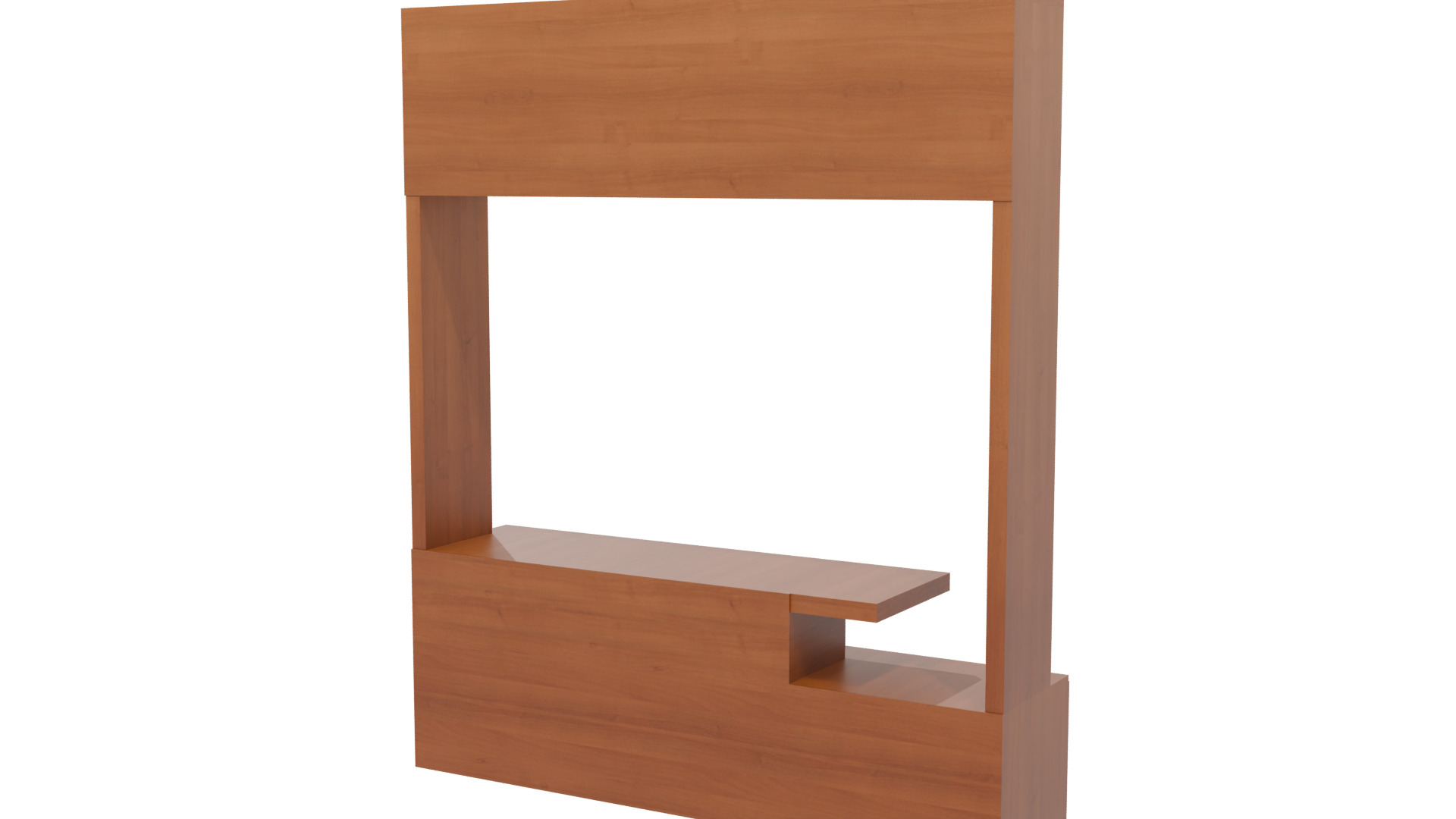 Contemporary Wooden Storage Unit 3D - Professional 3D Model Render 6