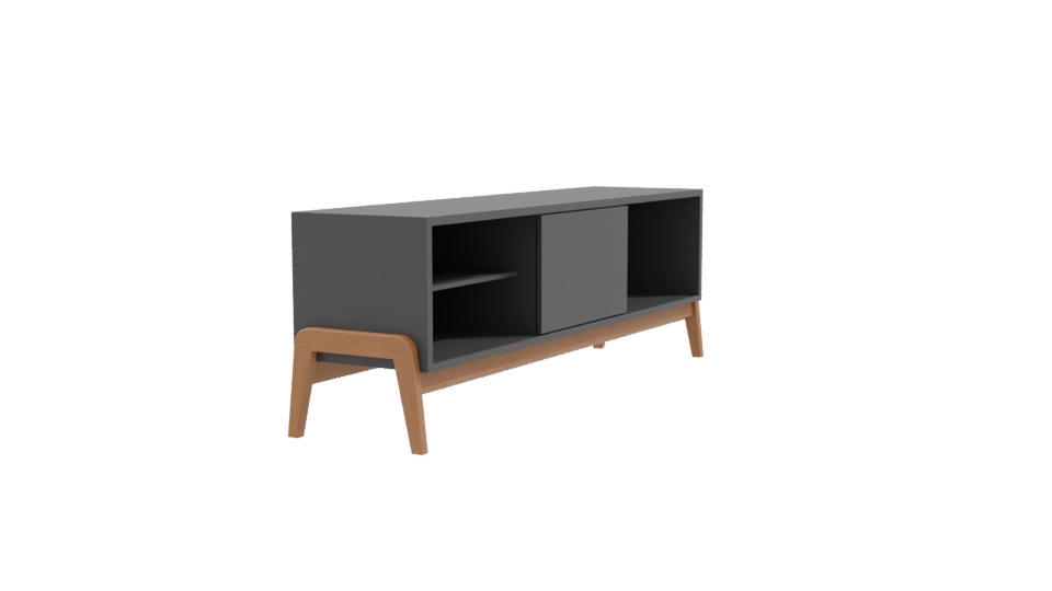 Stylish Minimalist TV Cabinet 3D Model - Professional 3D Model Render 9