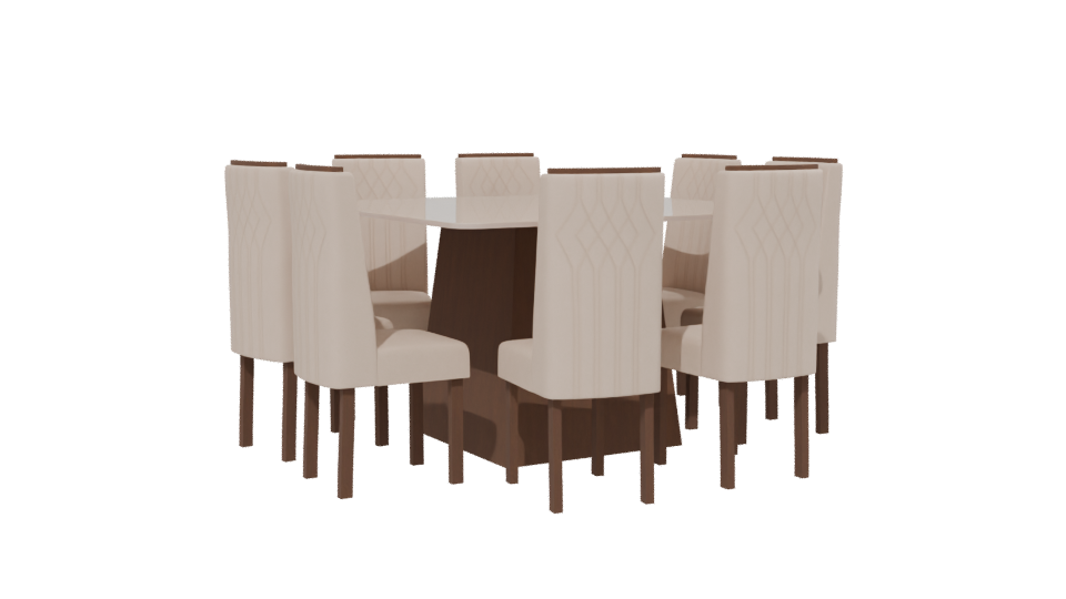 Stylish Dining Table Set 3D - Professional 3D Model Render 13
