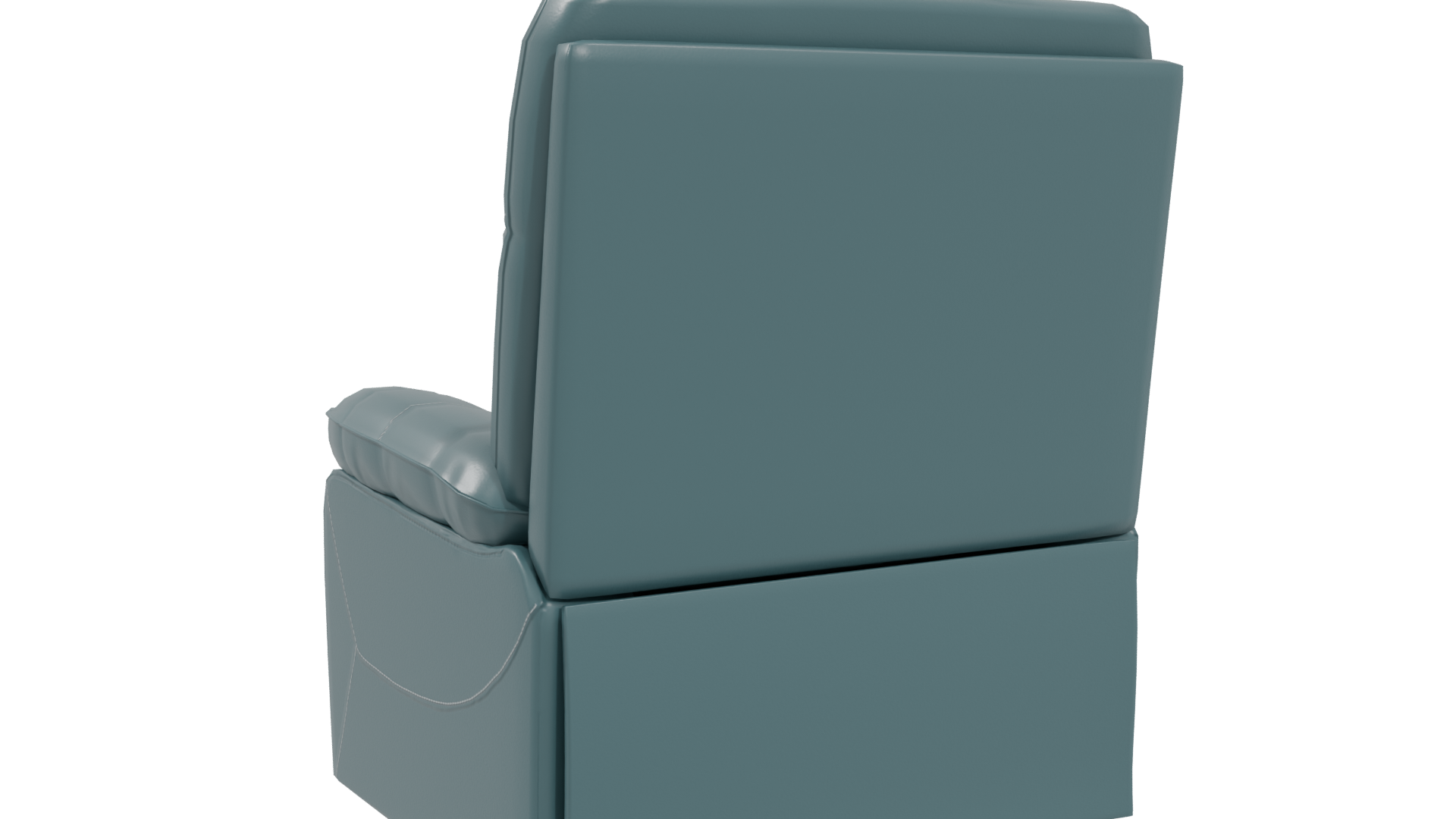 Stylish Modern Reclining Leather Chair 3D Model - Professional 3D Model Render 4