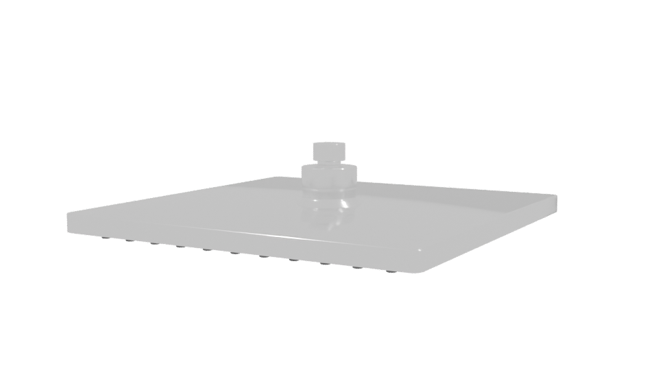 Square Shower Plate 200mm 3D - Professional 3D Model Render 3