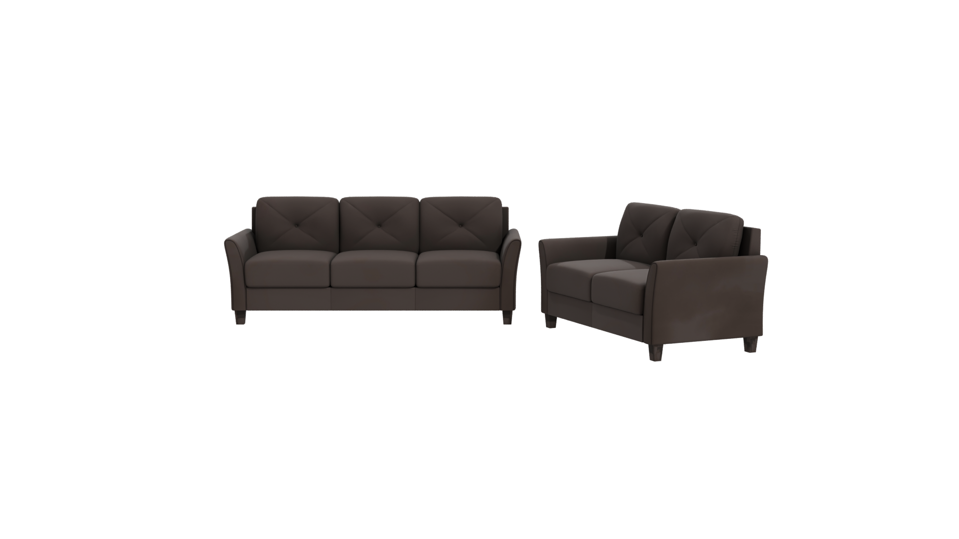 Contemporary Leather Sofa Set 3D Model - Professional 3D Model Render 11