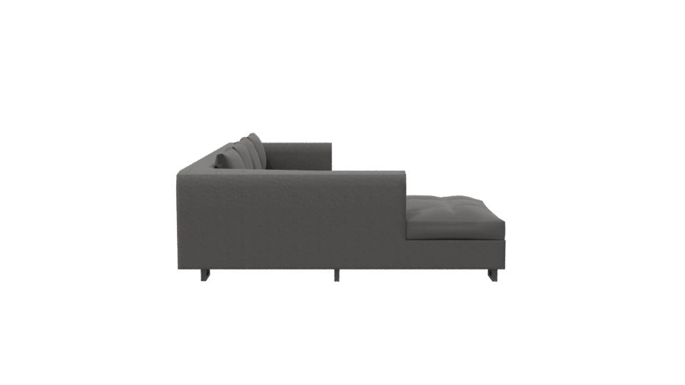 Contemporary L-Shaped Sofa Model - Professional 3D Model Render 8