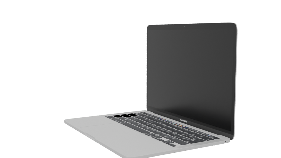 Sleek Modern Laptop 3D Model - Professional 3D Model Render 13