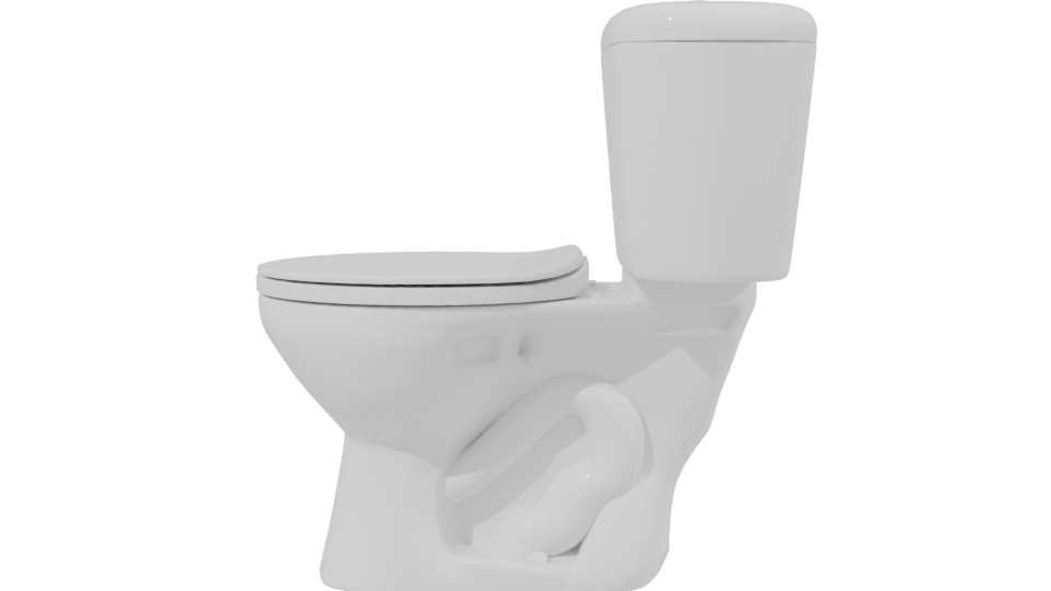 Stylish Modern Toilet 3D Model - Professional 3D Model Render 2