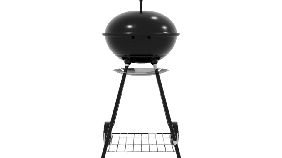 Stylish Outdoor Charcoal Grill 3D - Professional 3D Model Render 2