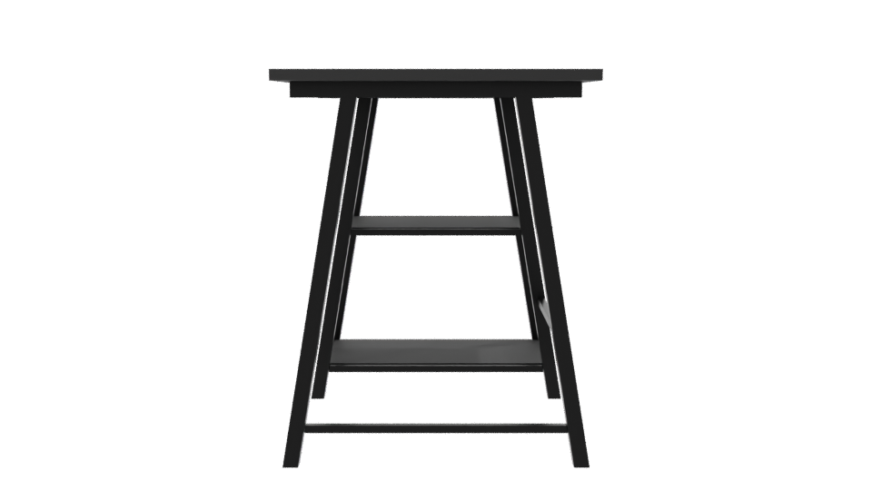 Minimalist Black Office Table 3D - Professional 3D Model Render 2