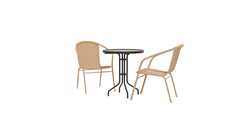 Stylish Modern Patio Furniture Set - Professional 3D Model Render 12