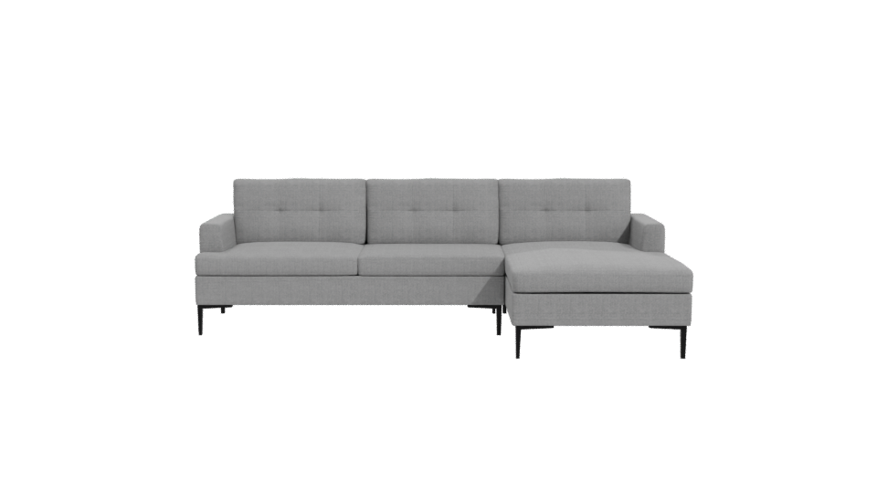 Stylish Gray Sectional Sofa 3D - Professional 3D Model Render 11