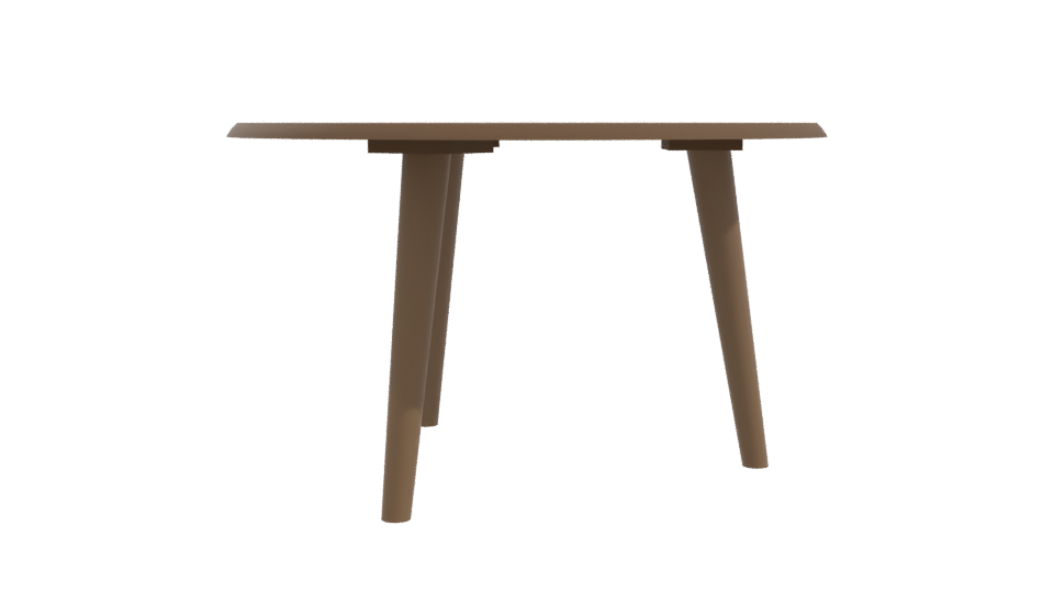 Stylish Round Wooden Table Model - Professional 3D Model Render 10