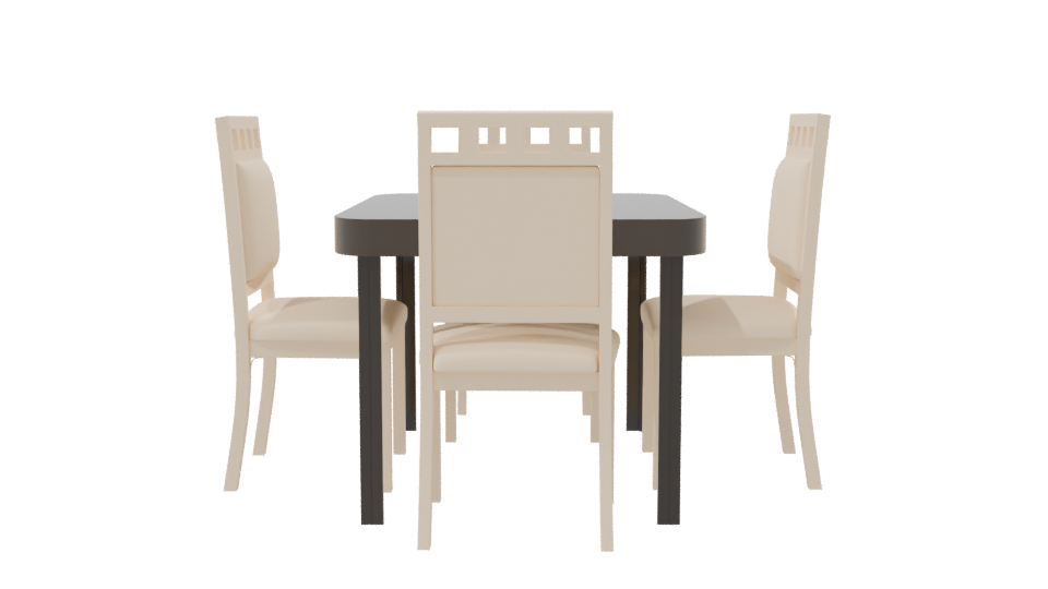 Stylish Dining Table Set 3D - Professional 3D Model Render 8
