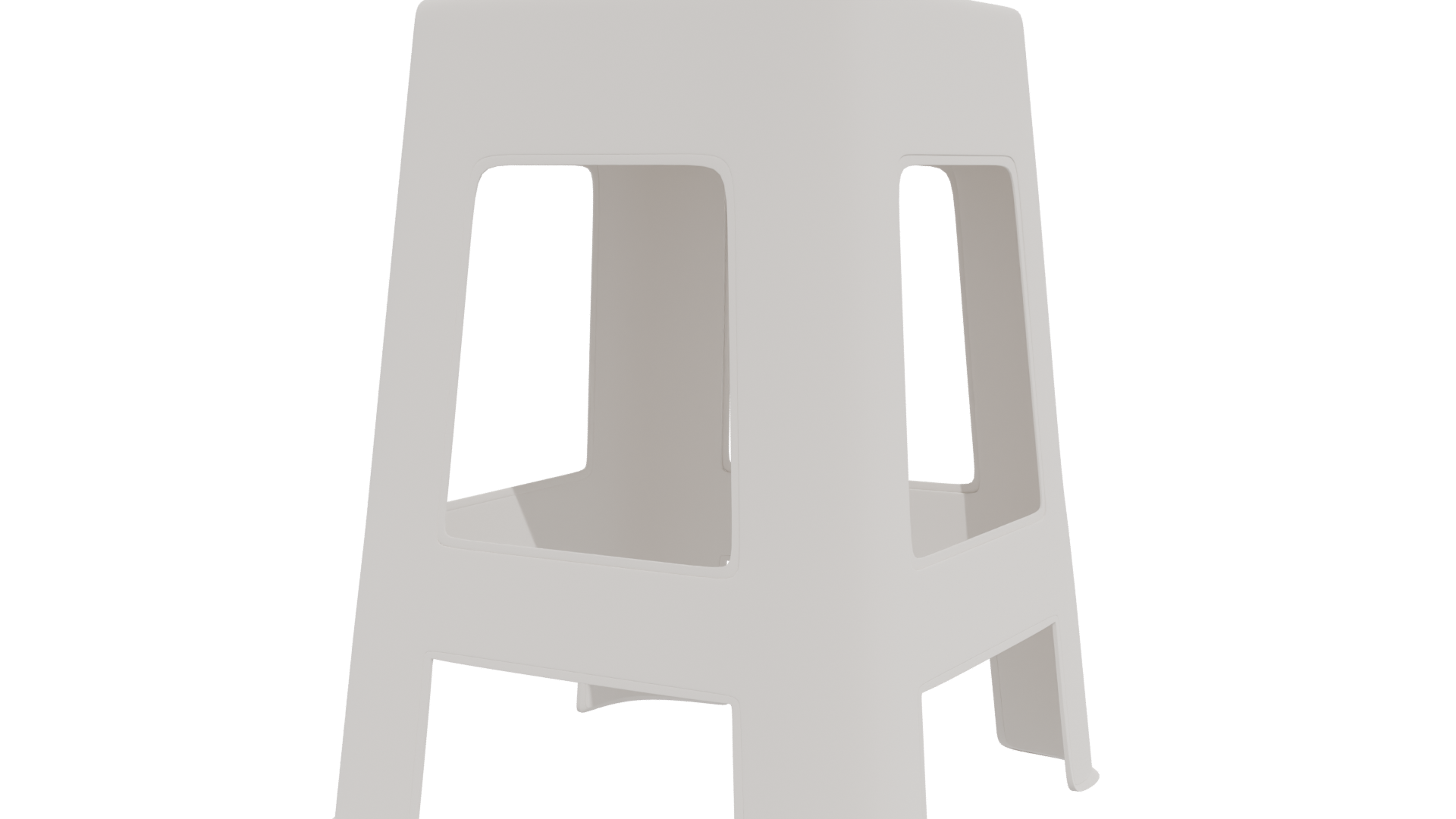 Stylish Plastic Stool 3D Model - Professional 3D Model Render 4
