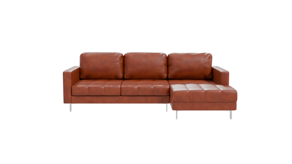 Stylish Leather Sectional Sofa 3D - Professional 3D Model Render 11