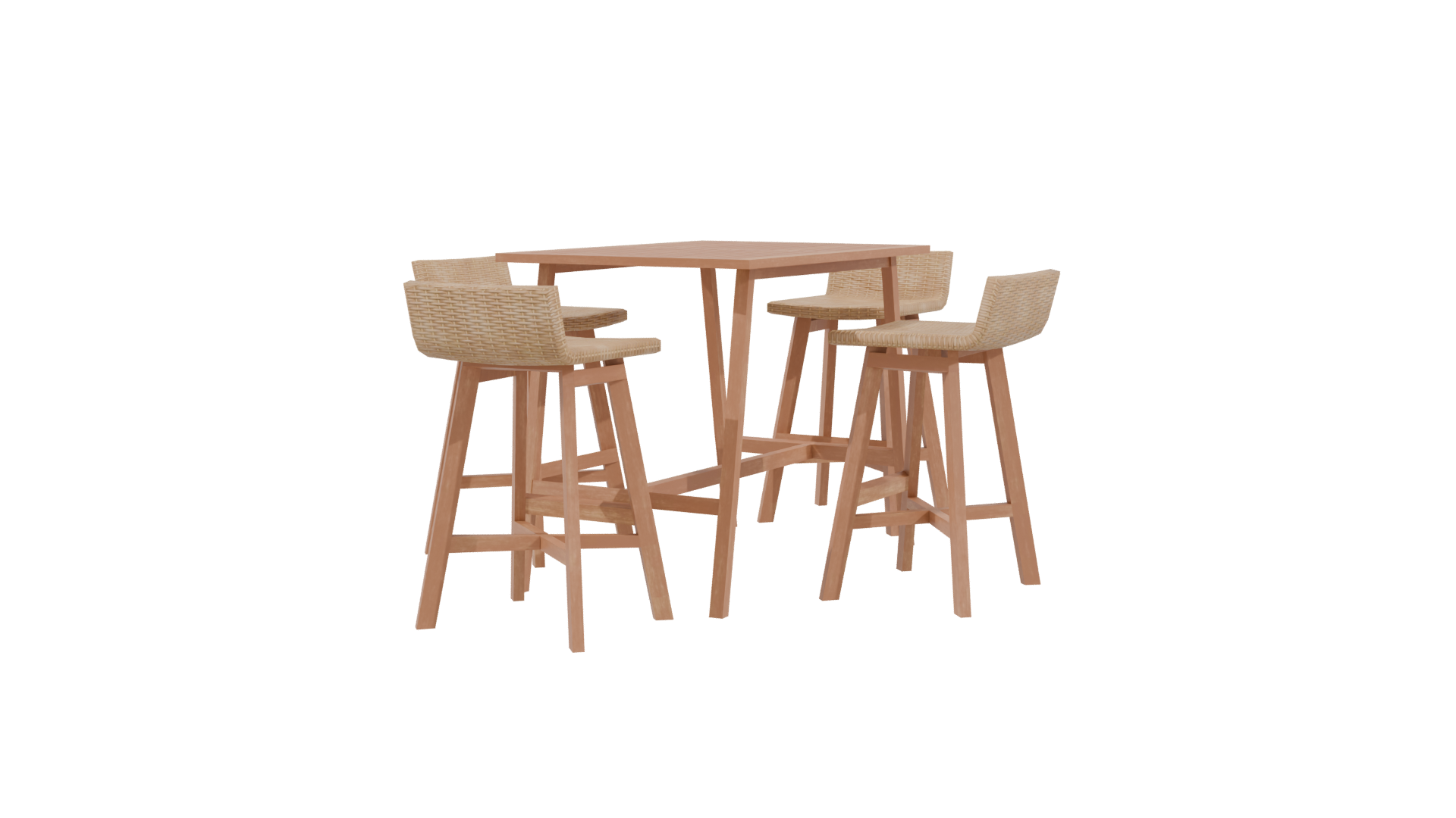 Stylish Modern Dining Set 3D - Professional 3D Model Render 3