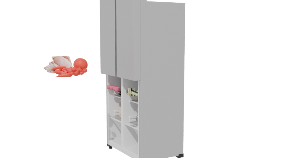 Side By Side Midea Refrigerator 3D - Professional 3D Model Render 13