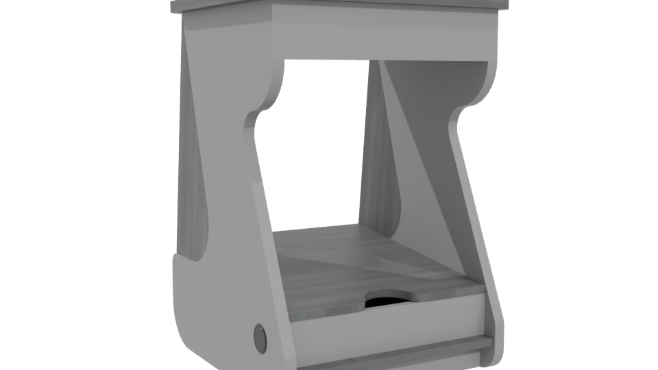 Stylish Modern Side Table Model - Professional 3D Model Render 4