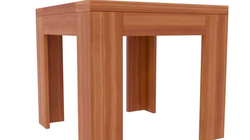 Stylish Wooden Dining Table Model - Professional 3D Model Render 7