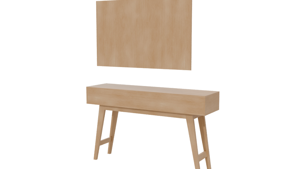 Modern Console Table with Mirror 3D - Professional 3D Model Render 6