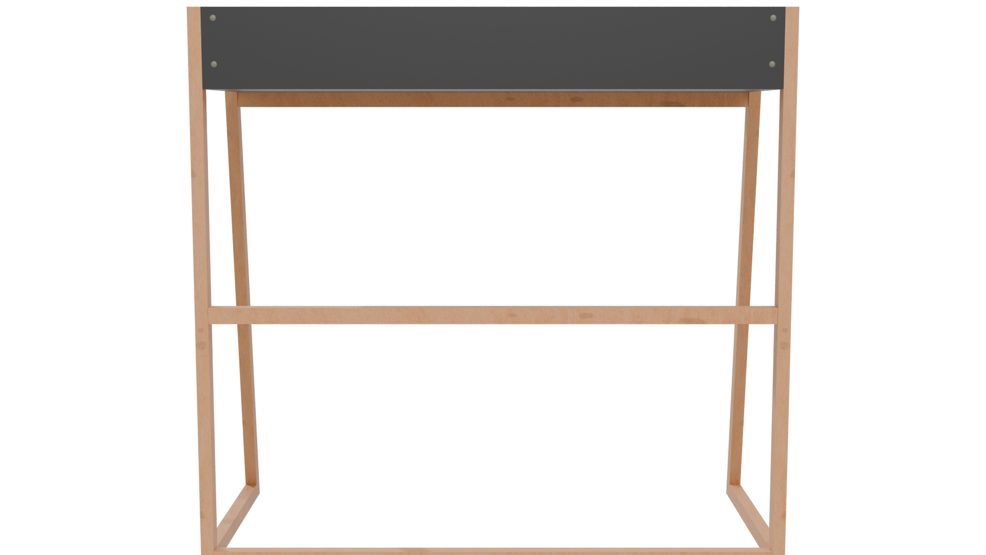 Minimalist Wooden Desk Model - Professional 3D Model Render 5