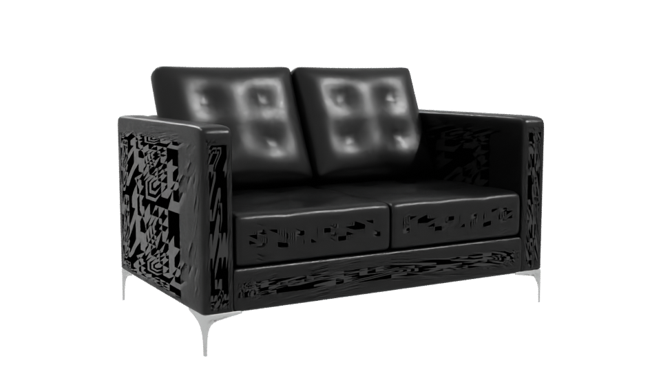 Stylish Blue Fabric Sofa 3D - Professional 3D Model Render 10