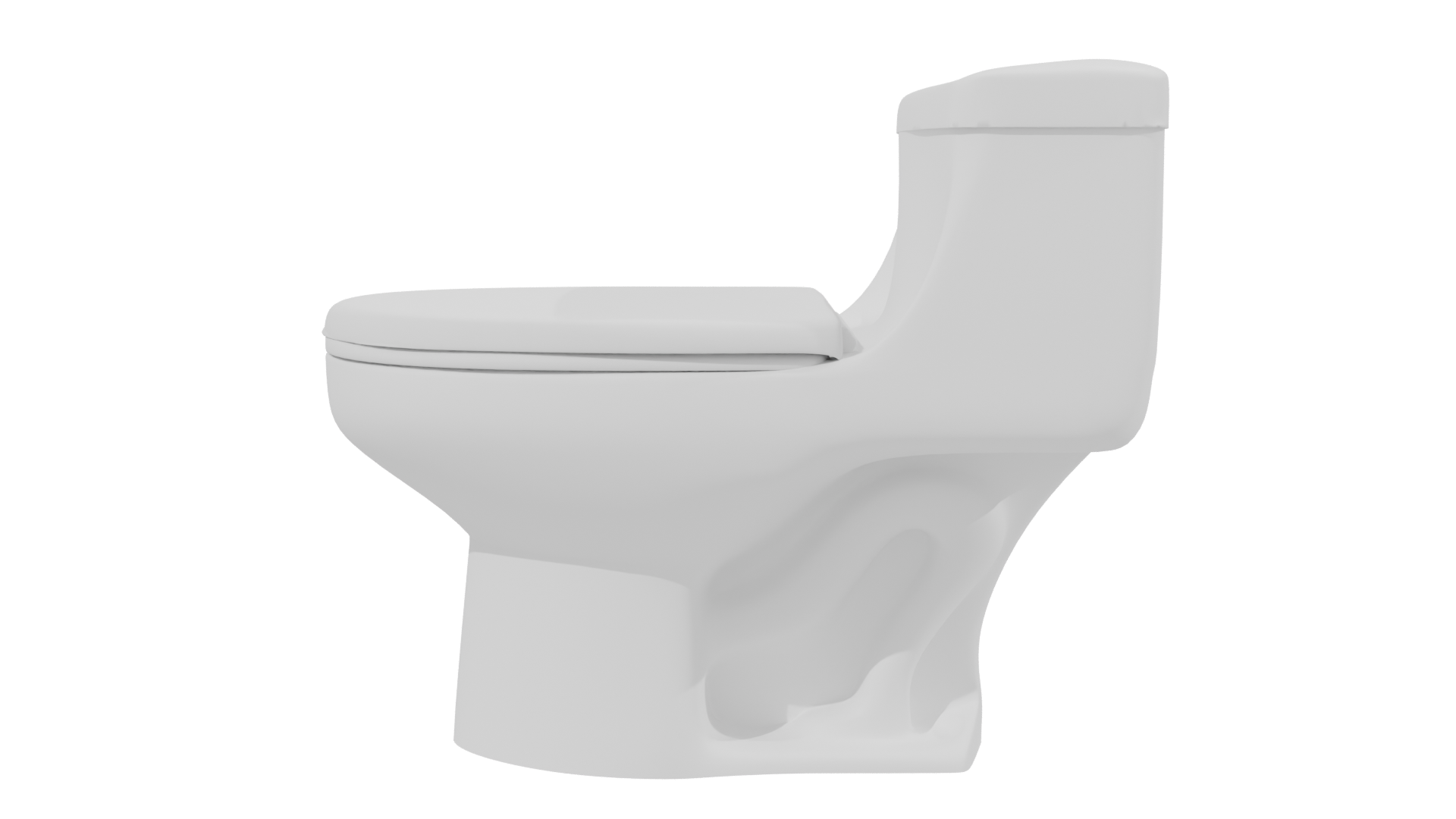 Sleek Modern Toilet 3D Model - Professional 3D Model Render 2