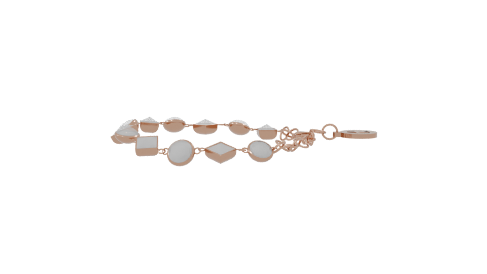 Elegant Rose Gold Bracelet 3D - Professional 3D Model Render 8