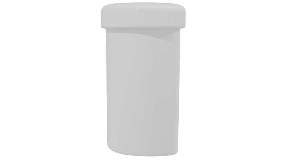 Minimalist White Pot 3D Model - Professional 3D Model Render 2