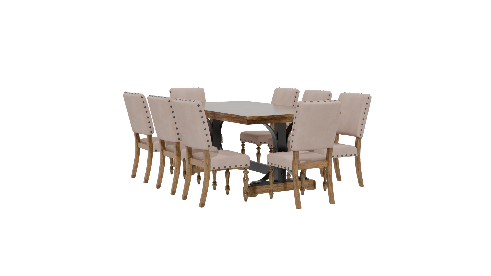 Elegant Dining Table Set 3D - Professional 3D Model Render 13