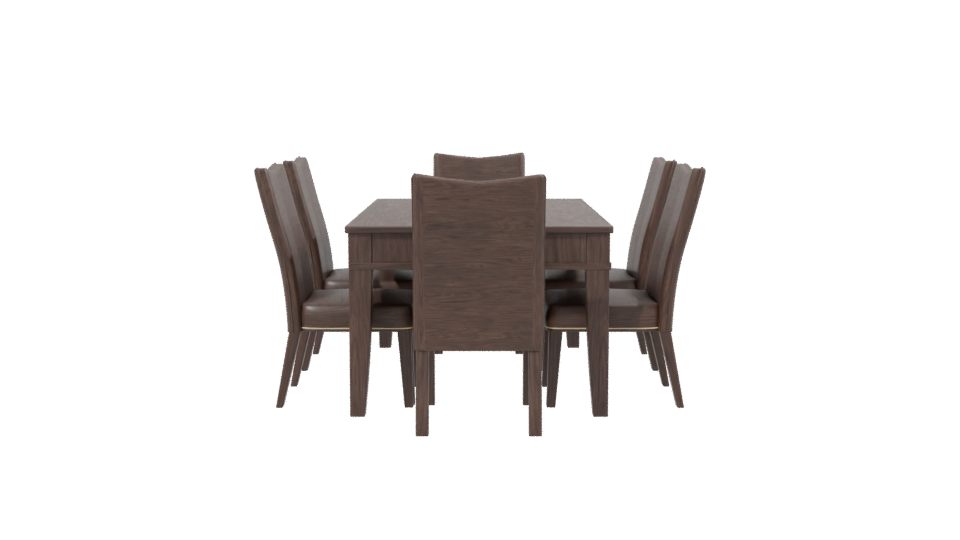Elegant Modern Dining Table Set 3D Model - Professional 3D Model Render 2