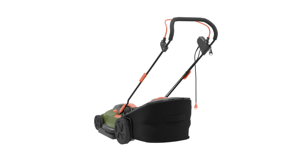 Electric Lawn Mower 3D Model - Professional 3D Model Render 4