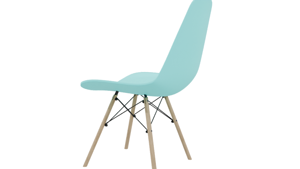 Stylish Modern Plastic Chair 3D - Professional 3D Model Render 3