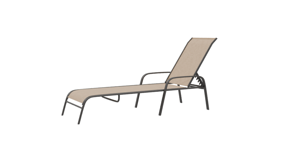 Stylish Outdoor Lounger Model - Professional 3D Model Render 4