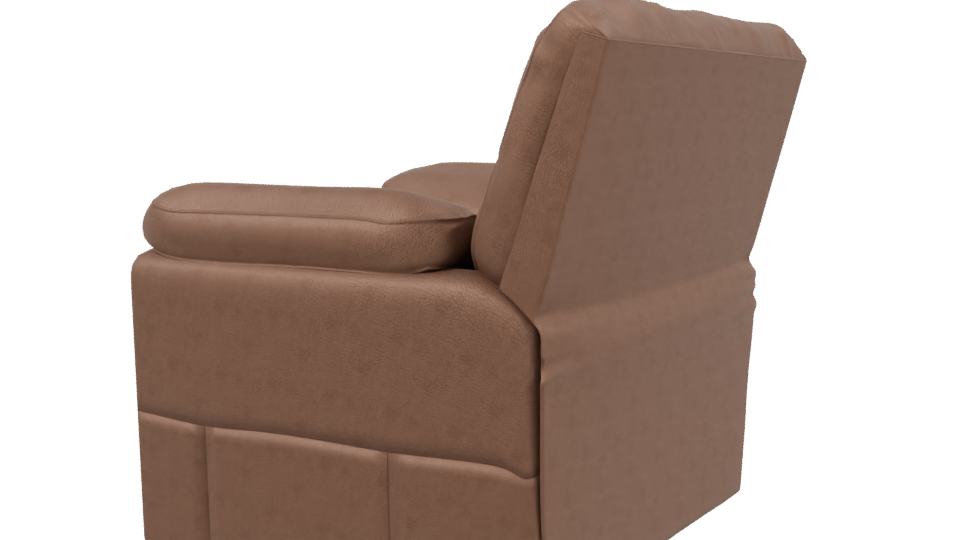 Stylish Brown Fabric Armchair 3D Model - Professional 3D Model Render 3