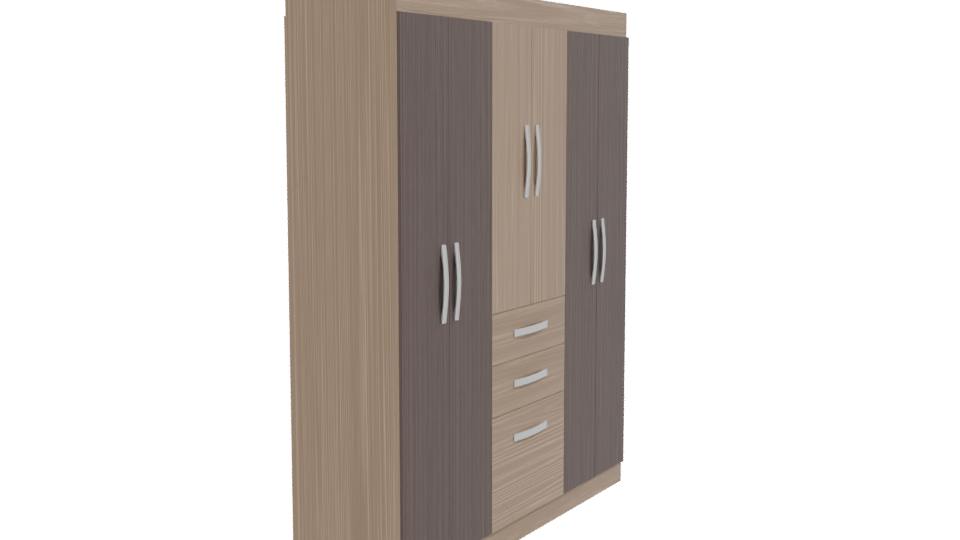 Stylish Wooden Storage Cabinet 3D - Professional 3D Model Render 9