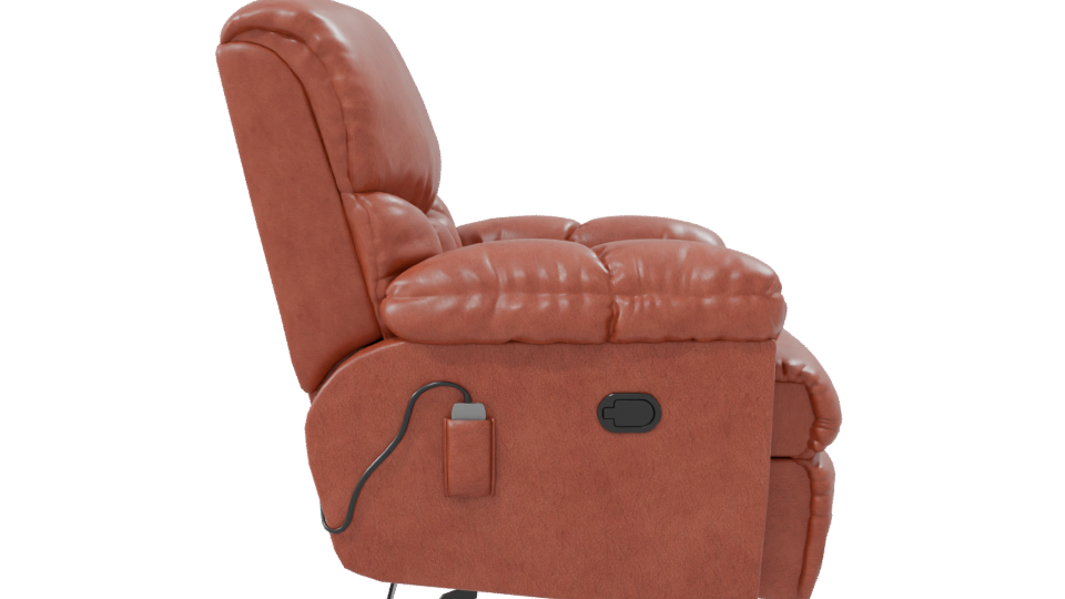Stylish Leather Recliner Chair 3D - Professional 3D Model Render 8