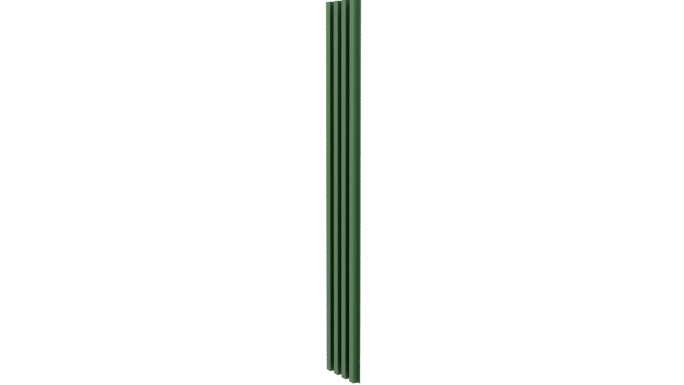 Stylized Vertical Green Column 3D Model - Professional 3D Model Render 7