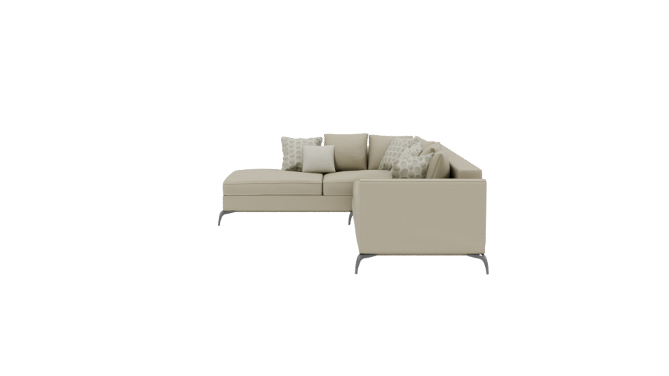 Elegant Modern Sectional Sofa 3D Model - Professional 3D Model Render 2