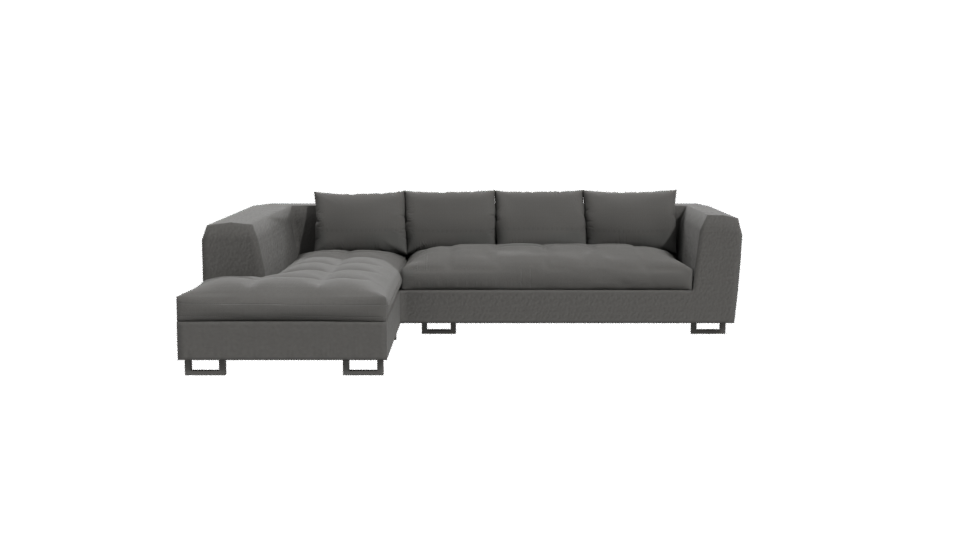 Contemporary L-Shaped Sofa Model - Professional 3D Model Render 11