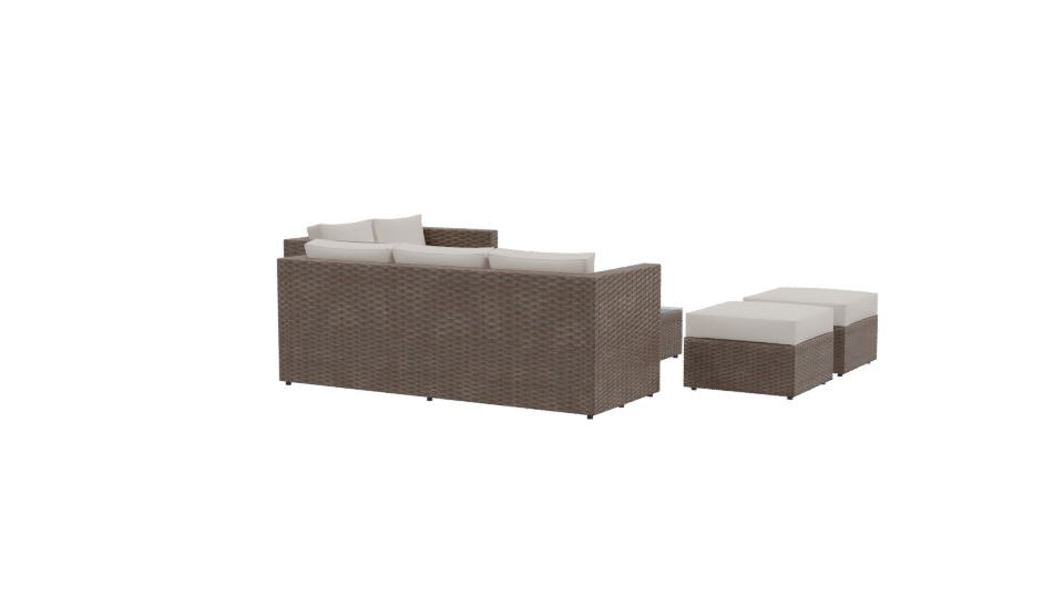 Modern Outdoor Furniture Set 3D - Professional 3D Model Render 9
