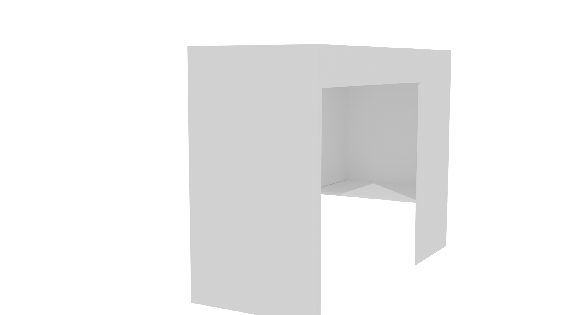 Milan Corner Desk White 3D Model - Professional 3D Model Render 12