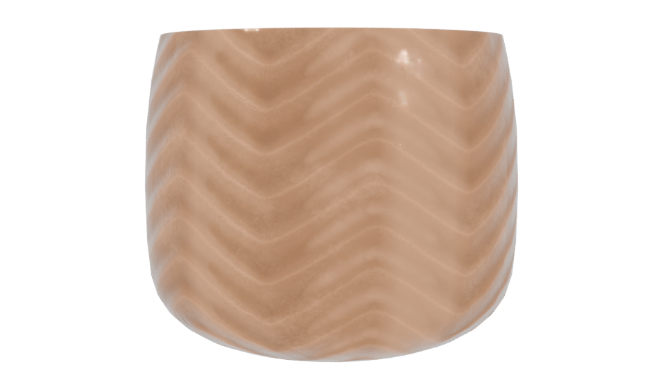 Stylish Metallic Planter Model - Professional 3D Model Render 3