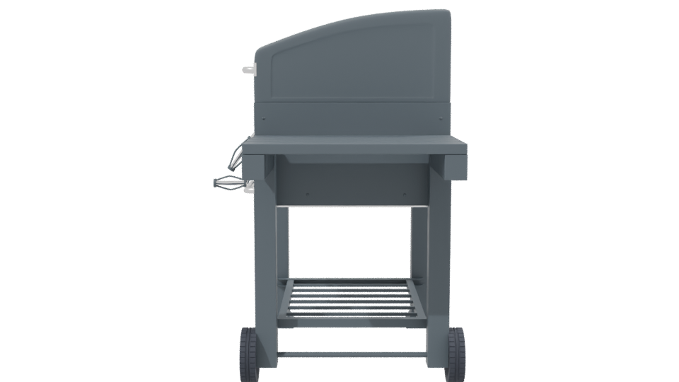 Stylish Outdoor BBQ Grill Model - Professional 3D Model Render 2