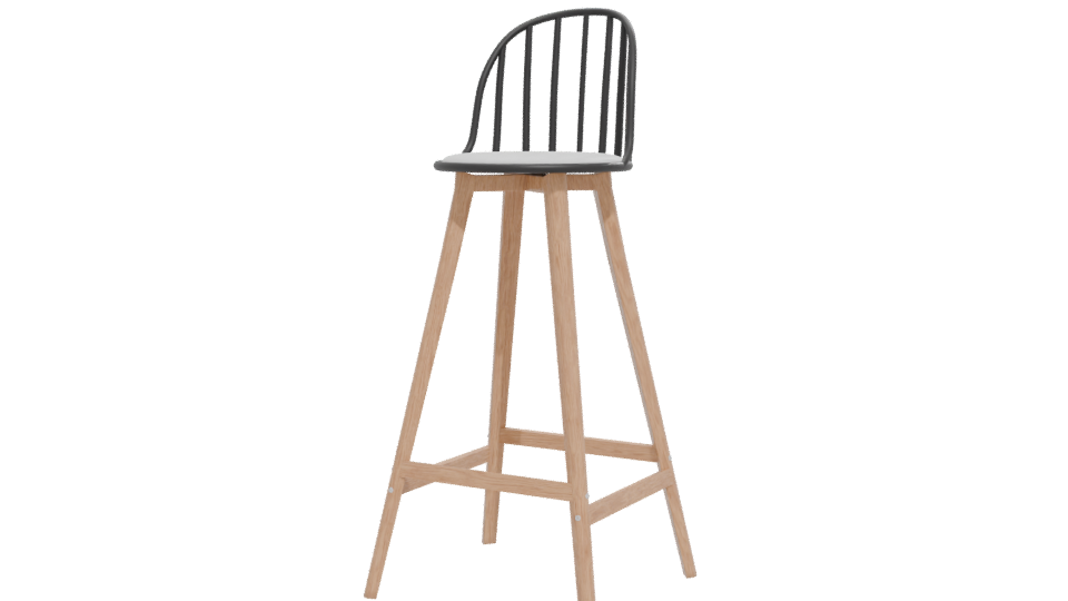Modern Bar Chair Ivor 3D Model - Professional 3D Model Render 12