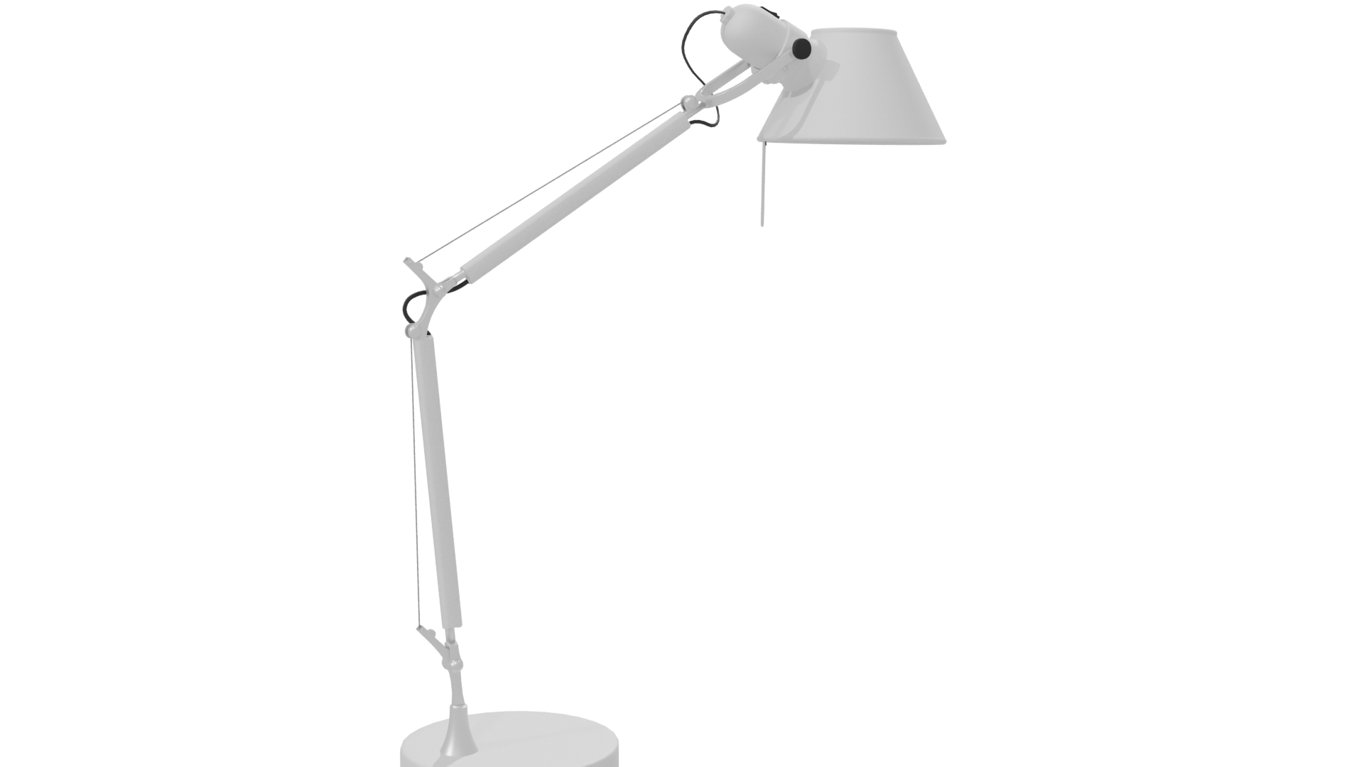 Stylish White Desk Lamp 3D - Professional 3D Model Render 7