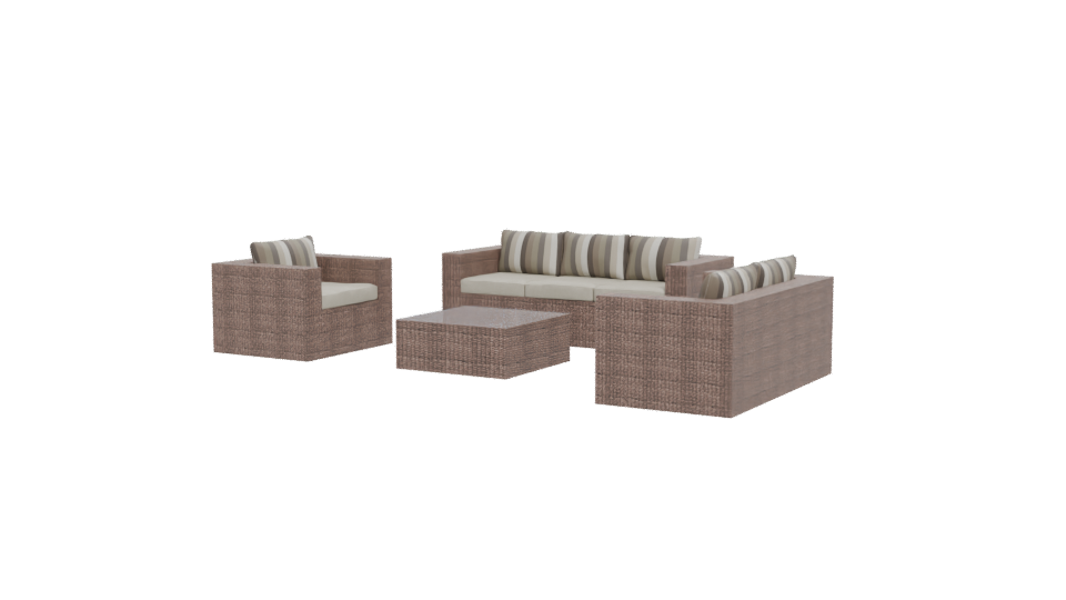 Stylish Outdoor Sofa Set 3D - Professional 3D Model Render 12