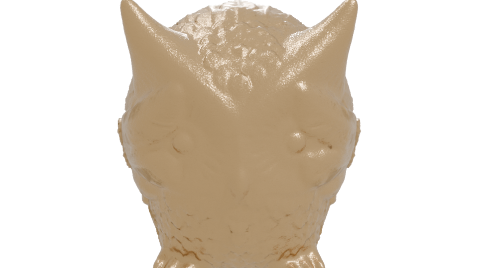 Stylized Owl Figurine 3D Model - Professional 3D Model Render 11